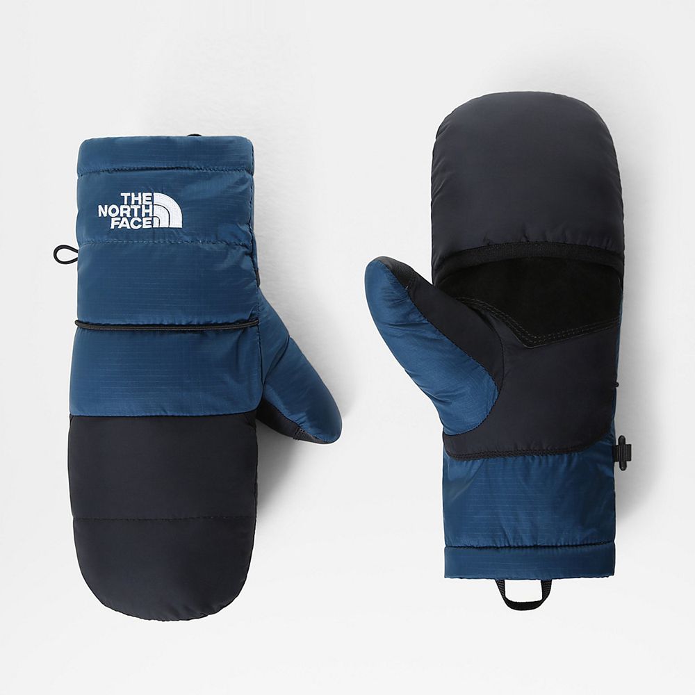 The North Face Mittens Mens Australia - The North Face Nuptse Convertible Blue (YZK-289157)